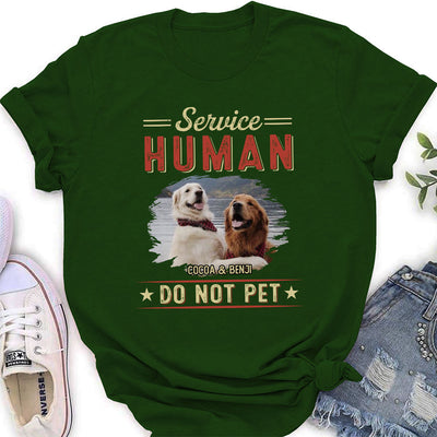 Dog Service Human Vintage - Personalized Custom Women's T-shirt