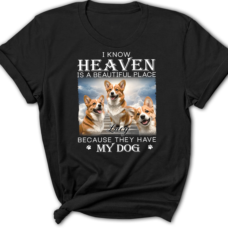 Custom Pet Paws In Heaven - Personalized Custom Women&