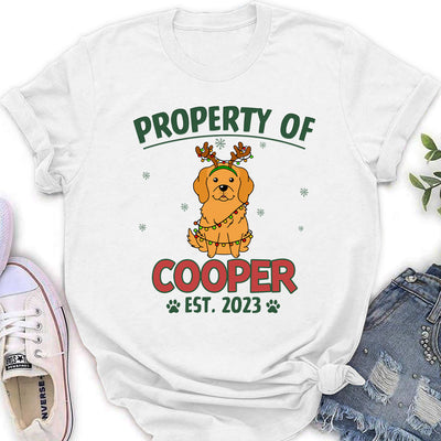 Property Of Simple Dog - Personalized Custom Women's T-shirt