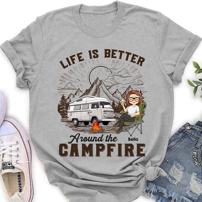 Around Campfire - Personalized Custom Women's T-shirt