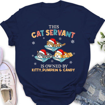 Owner By Cat Servant - Personalized Custom Women's T-shirt