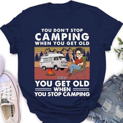 Dont Stop Camping - Personalized Custom Women's T-shirt