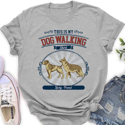 My Vintage Dog Walking - Personalized Custom Women's T-shirt