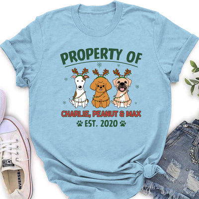 Property Of Simple Dog - Personalized Custom Women's T-shirt