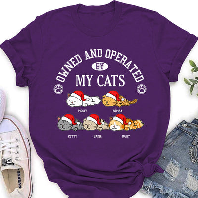 Owned By My Sassy Cat - Personalized Custom Women's T-shirt