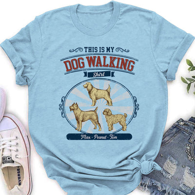 My Vintage Dog Walking - Personalized Custom Women's T-shirt