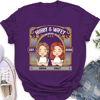 Hubby Wifey Season - Personalized Custom Women's T-shirt