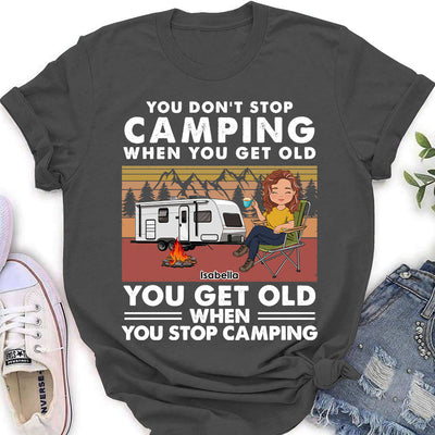 Dont Stop Camping - Personalized Custom Women's T-shirt