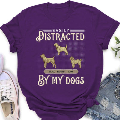 Distracted By Vintage Dog - Personalized Custom Women's T-shirt