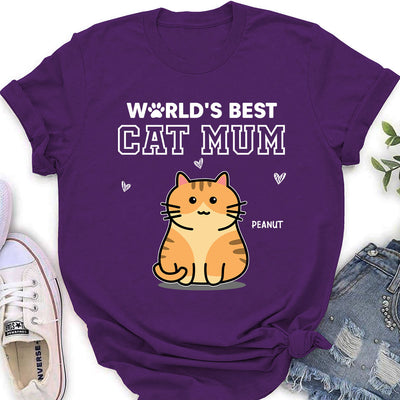 Best Mom Of Cat - Personalized Custom Women's T-shirt