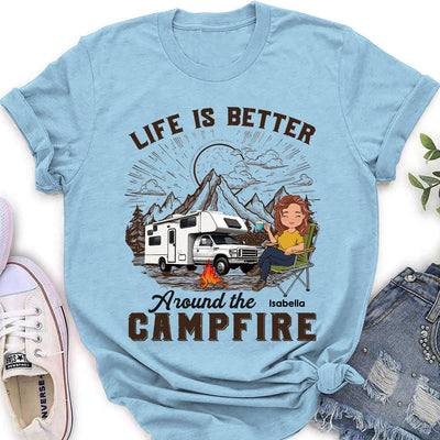 Around Campfire - Personalized Custom Women's T-shirt