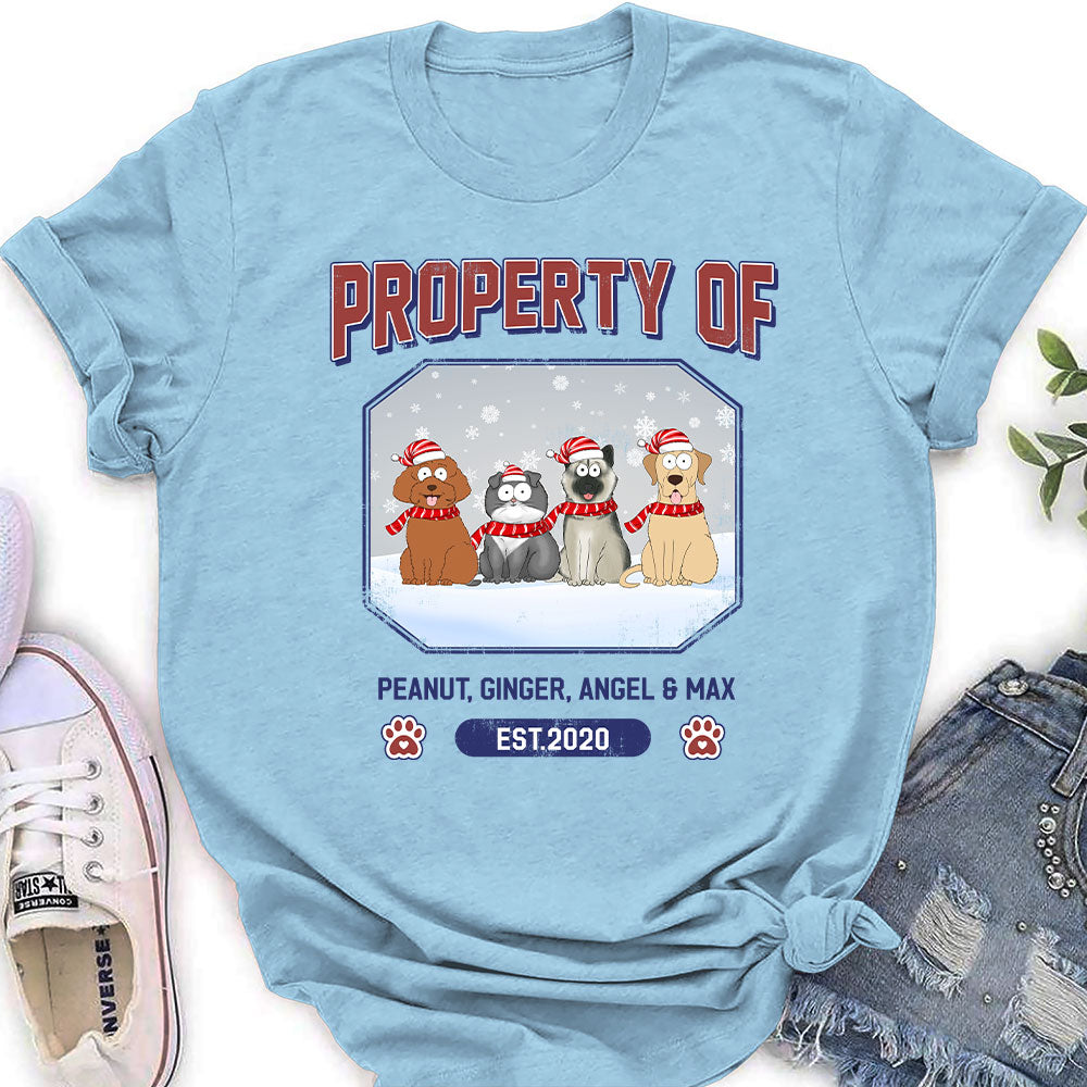 Pet Property Of - Personalized Custom Women's T-shirt