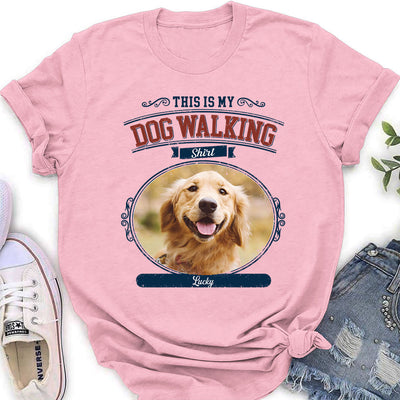 My Vintage Dog Walking - Personalized Custom Women's T-shirt