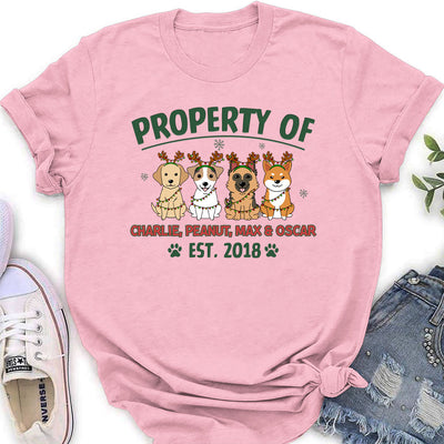 Property Of Simple Dog - Personalized Custom Women's T-shirt