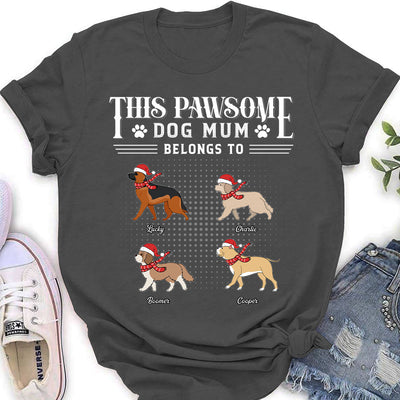 Pawsome Dog Dad - Personalized Custom Women's T-shirt