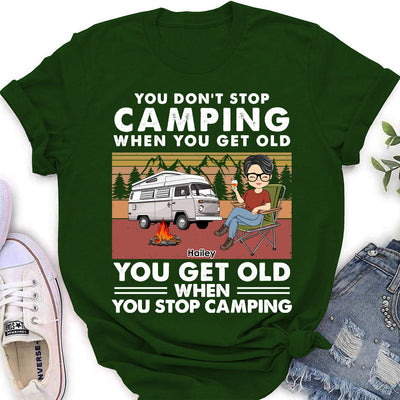 Dont Stop Camping - Personalized Custom Women's T-shirt