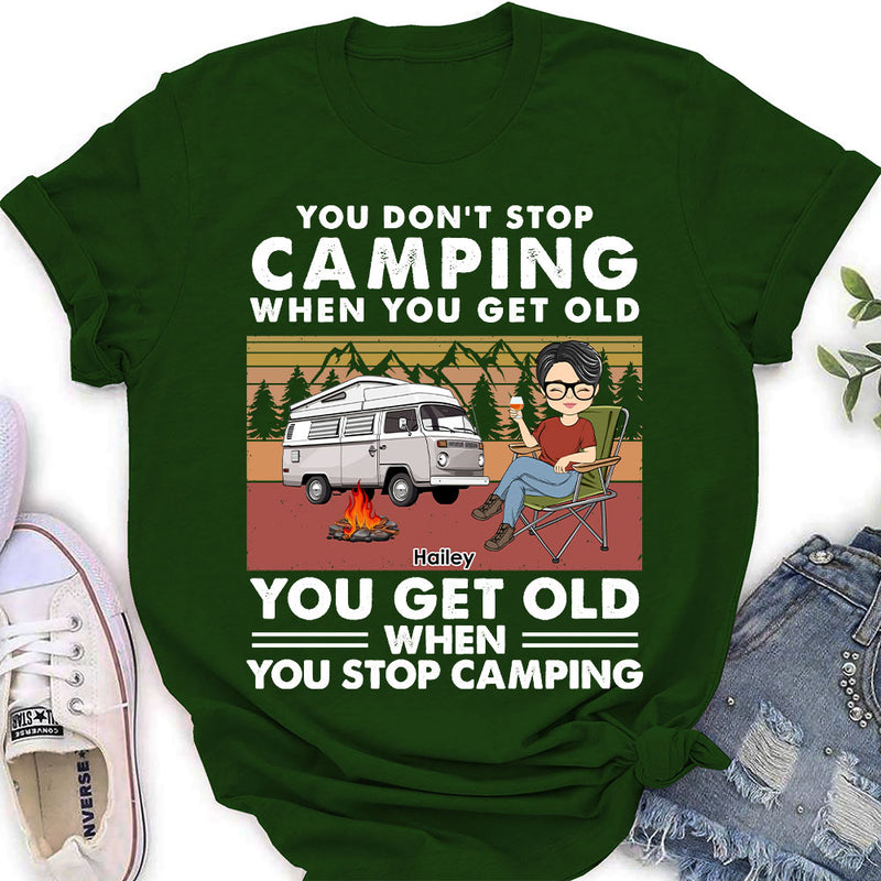 Dont Stop Camping - Personalized Custom Women&