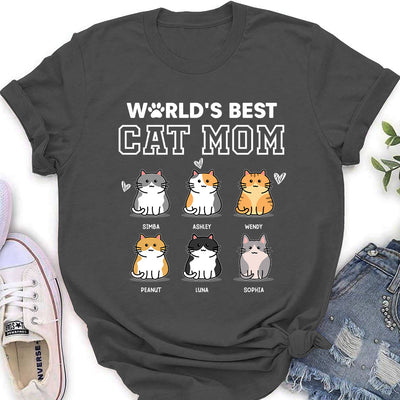 Best Mom Of Cat - Personalized Custom Women's T-shirt
