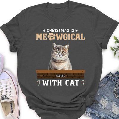 Christmas Is Meowgical - Personalized Custom Women's T-shirt