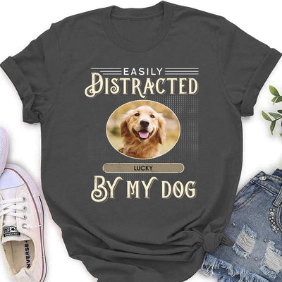 Distracted By Vintage Dog - Personalized Custom Women's T-shirt