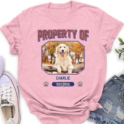 Pet Property Of - Personalized Custom Women's T-shirt