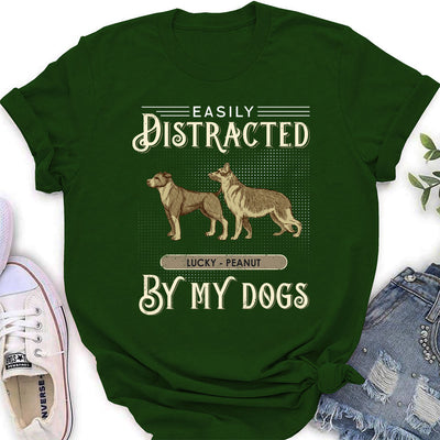 Distracted By Vintage Dog - Personalized Custom Women's T-shirt