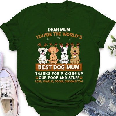 Thanks For Simple Dog Mom - Personalized Custom Women's T-shirt