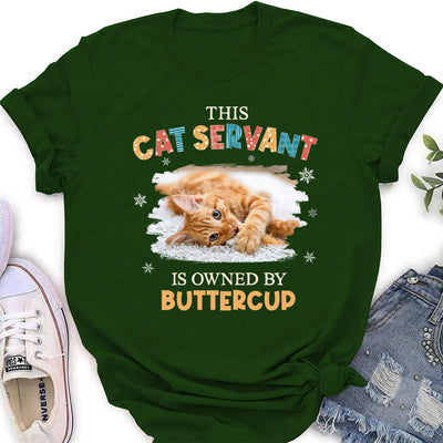 Owner By Cat Servant - Personalized Custom Women's T-shirt