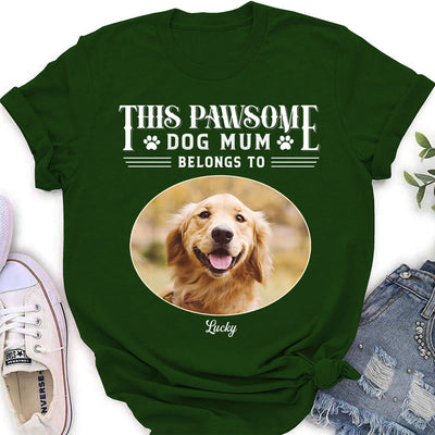 Pawsome Dog Dad - Personalized Custom Women's T-shirt