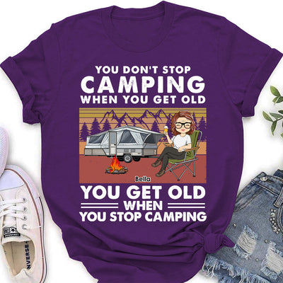 Dont Stop Camping - Personalized Custom Women's T-shirt