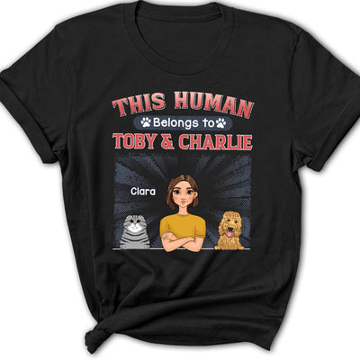 Belongs To Pet - Personalized Custom Women's T-shirt