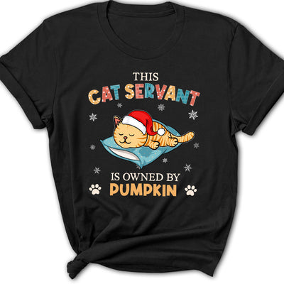 Owner By Cat Servant - Personalized Custom Women's T-shirt