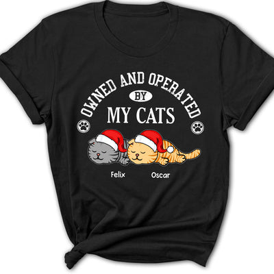 Owned By My Sassy Cat - Personalized Custom Women's T-shirt