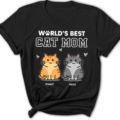 Best Mom Of Cat - Personalized Custom Women's T-shirt