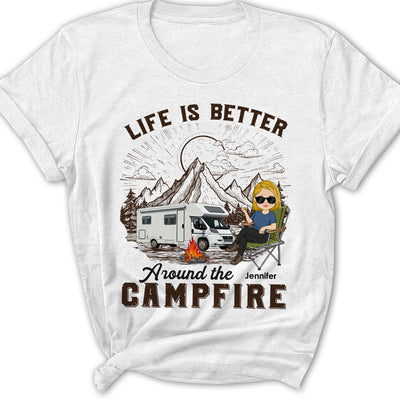 Around Campfire - Personalized Custom Women's T-shirt