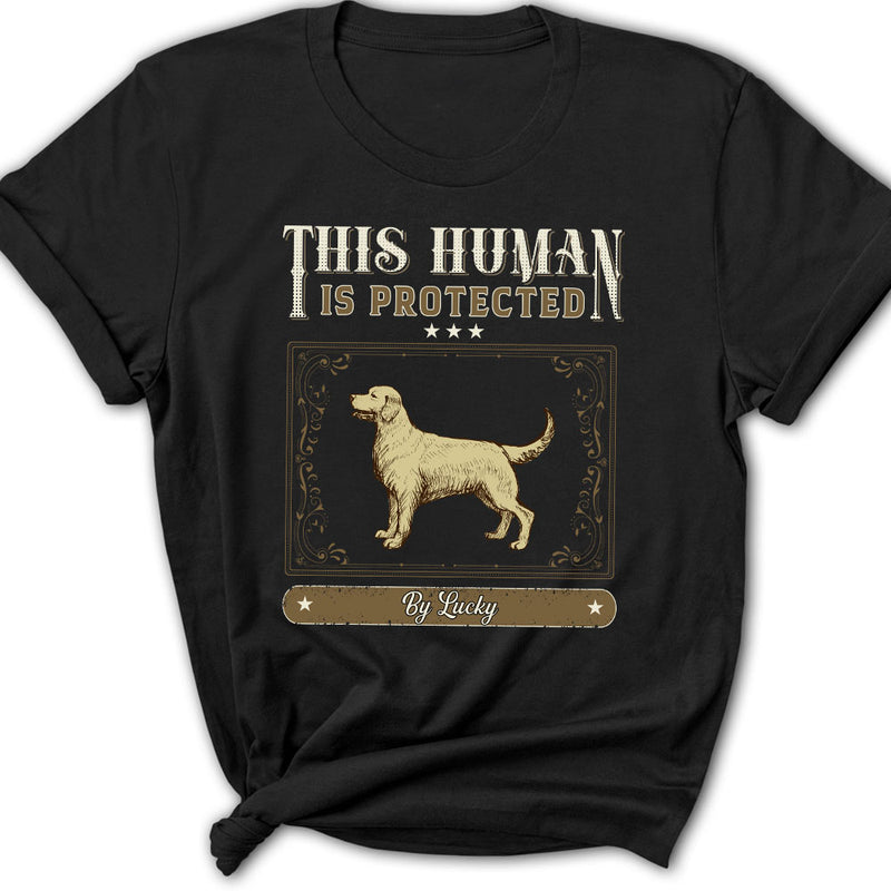 Protected By Vintage Dog - Personalized Custom Women&