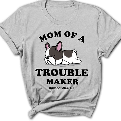Dad Of Trouble Maker - Personalized Custom Women's T-shirt