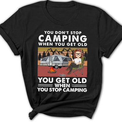 Dont Stop Camping - Personalized Custom Women's T-shirt