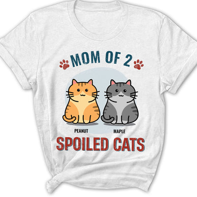 Cat Mom Of Spoiled Kids - Personalized Custom Women's T-shirt