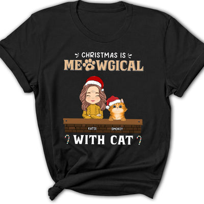 Christmas Is Meowgical - Personalized Custom Women's T-shirt