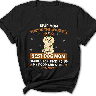 Thanks For Simple Dog Mom - Personalized Custom Women's T-shirt