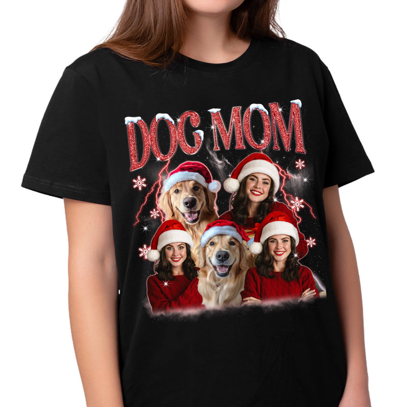 Dog Mom Vintage - Personalized Custom Unisex T-shirt