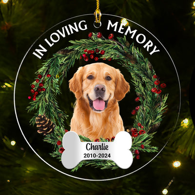 Custom Photo In Loving Memory - Personalized Custom Acrylic Ornament