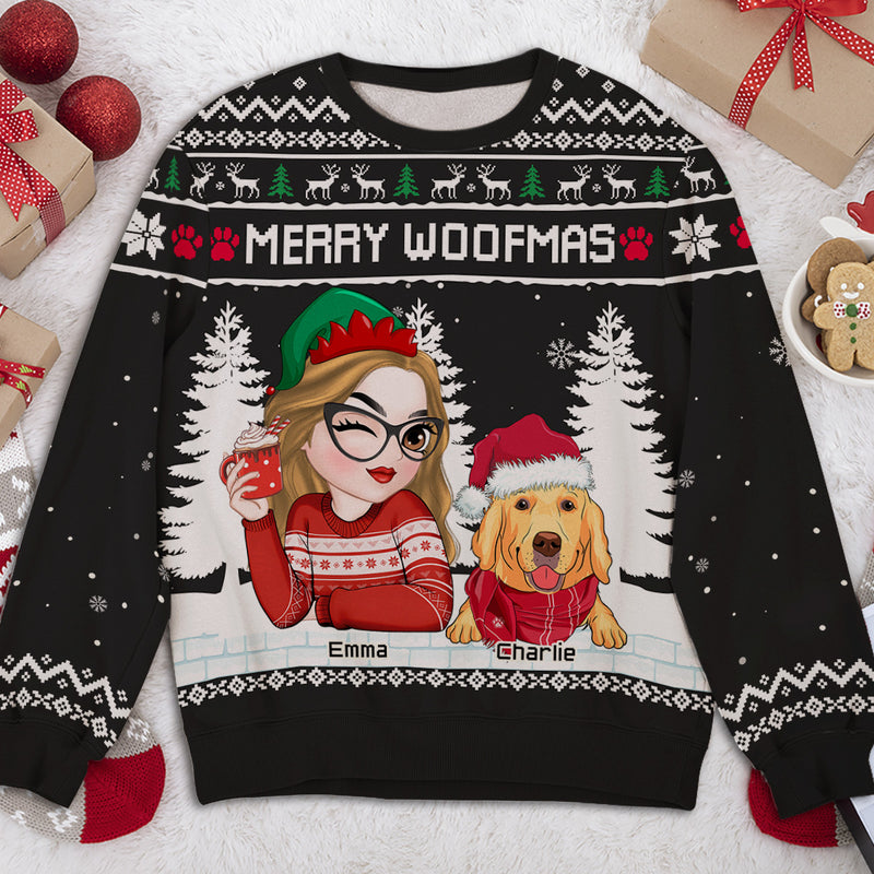 Merry Woofmas To My Mom Dad - Personalized Custom All-Over-Print Sweatshirt