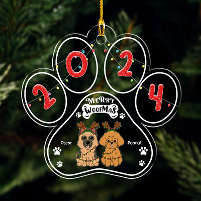 Merry Woofmas - Personalized Custom Acrylic Ornament