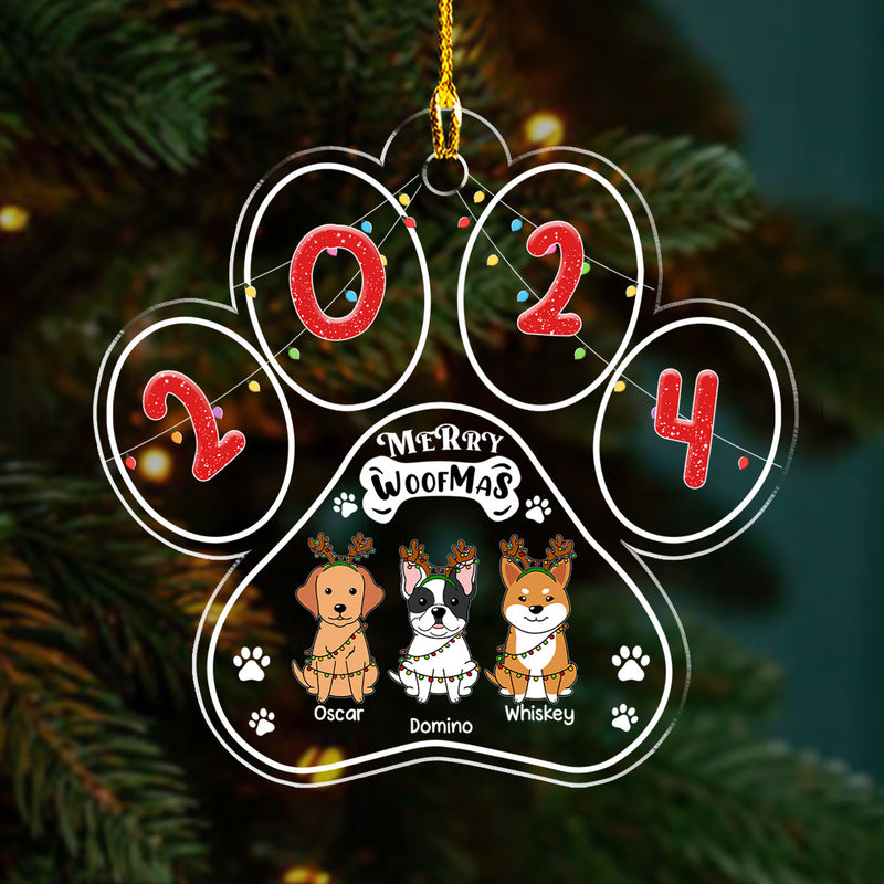 Merry Woofmas - Personalized Custom Acrylic Ornament