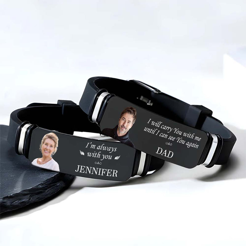 Custom Photo Always With You - Personalized Custom Bracelet