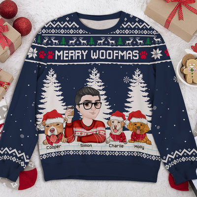 Merry Woofmas To My Mom Dad - Personalized Custom All-Over-Print Sweatshirt