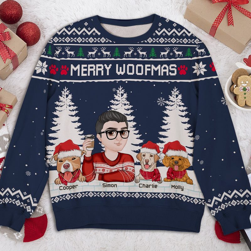 Merry Woofmas To My Mom Dad - Personalized Custom All-Over-Print Sweatshirt