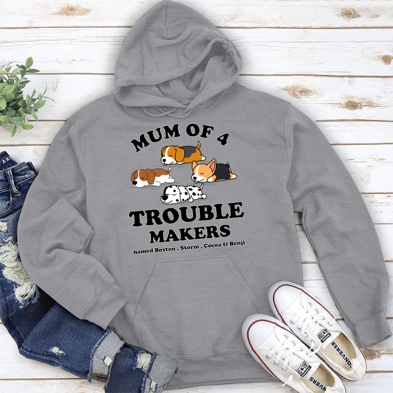 Dad Of Trouble Maker - Personalized Custom Hoodie